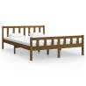 Honey Brown Solid Wood Bed Frame 120x200 cm - Classic Design