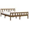 Honey Brown Solid Wood Bed Frame 120x200 cm - Classic Design