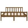 Honey Brown Solid Wood Bed Frame 120x200 cm - Classic Design