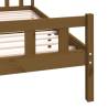 Honey Brown Solid Wood Bed Frame 120x200 cm - Classic Design