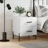 Bedside Cabinet High Gloss White 40x35x47.5 cm Engineered Wood Colour high gloss white Quantity in Package 1 