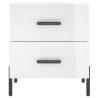 High Gloss White Bedside Cabinet - Modern Engineered Wood