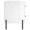 High Gloss White Bedside Cabinet - Modern Engineered Wood