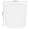 Stylish 2 pcs Brown & White Cotton Storage Baskets Ø28 cm