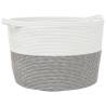 Modern Grey & White Laundry Basket Ø60x36 cm | Hipomarket