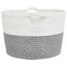 Modern Grey & White Laundry Basket Ø60x36 cm | Hipomarket