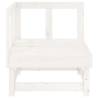 Garden Corner Sofa - White Solid Wood Pine | Hipo Market