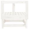 Garden Corner Sofa - White Solid Wood Pine | Hipo Market