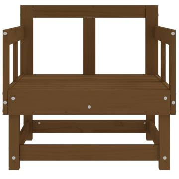 2 pcs Honey Brown Solid Wood Pine Garden Chairs | HipoMarket