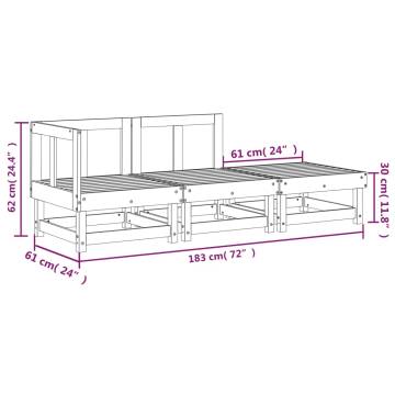 3 Piece Garden Lounge Set – Impregnated Pine Wood