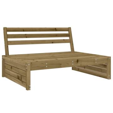 Garden Middle Sofa 120x80 cm - Stylish Pine Wood Design