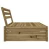 Garden Middle Sofa 120x80 cm - Stylish Pine Wood Design