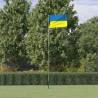 Ukraine Flag and Pole 5.55 m Aluminium Type of flagpole telescopic 5.55 m Flag ukraine 