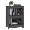 Stylish Grey Book Cabinet - Solid Pine, 50x35x68 cm