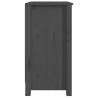 Stylish Grey Book Cabinet - Solid Pine, 50x35x68 cm