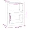 Stylish Grey Book Cabinet - Solid Pine, 50x35x68 cm