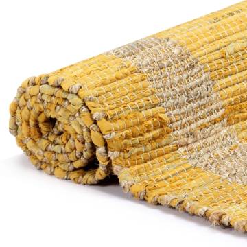 Handmade Jute Rug Yellow 160x230 cm - Unique Home Decor