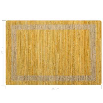 Handmade Jute Rug Yellow 160x230 cm - Unique Home Decor