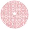 Luxury Pink Christmas Tree Skirt with Sock - 122 cm Fabric