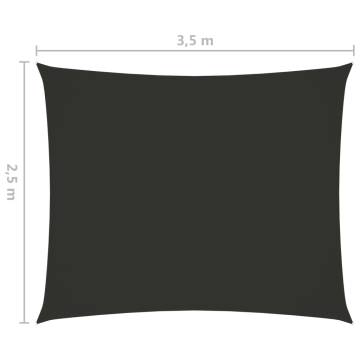 Sunshade Sail Oxford Fabric 2.5x3.5m - Anthracite