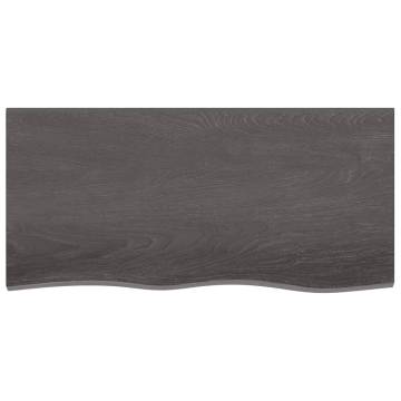 Wall Shelf Dark Brown - Solid Oak, 100x50 cm | Hipo Market