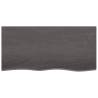 Wall Shelf Dark Brown - Solid Oak, 100x50 cm | Hipo Market