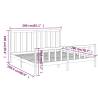 Black Solid Wood Pine Bed Frame 200x200 cm | Hipomarket