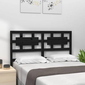 Black Pine Bed Headboard - Stylish & Rustic Design