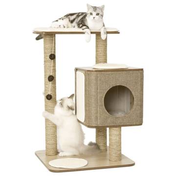 Jack and Vanilla Cat Tree House Molly - 56x56x86 cm Brown