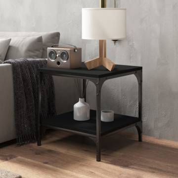 Stylish Black Side Tables - 2 pcs 40x40 cm | HipoMarket