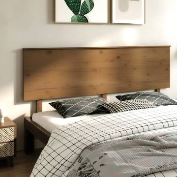 Honey Brown Solid Wood Bed Headboard | Stylish Decor