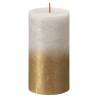 Bolsius Rustic Sunset Pillar Candles - Sandy Grey & Gold (4 pcs)