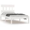 White Solid Wood Bed Frame 100x200 cm - Timeless Design