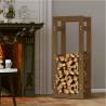 Firewood Rack Honey Brown - Solid Pine Wood (41x25x100 cm)