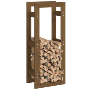 Firewood Rack Honey Brown - Solid Pine Wood (41x25x100 cm)