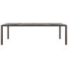 Garden Table with Glass Top - Brown Poly Rattan | HipoMarket