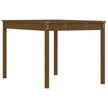 Garden Table Honey Brown - Solid Wood Pine | HipoMarket