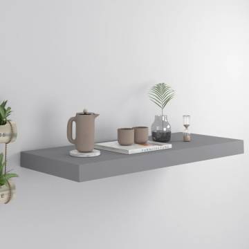 Stylish Floating Wall Shelf - Grey 60x23.5x3.8 cm MDF