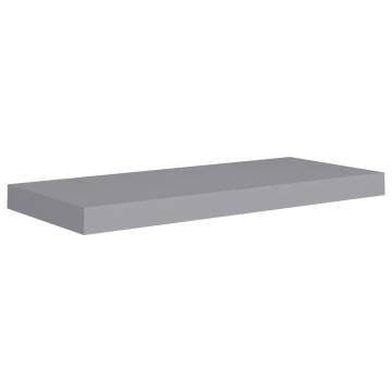 Stylish Floating Wall Shelf - Grey 60x23.5x3.8 cm MDF