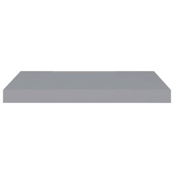 Stylish Floating Wall Shelf - Grey 60x23.5x3.8 cm MDF