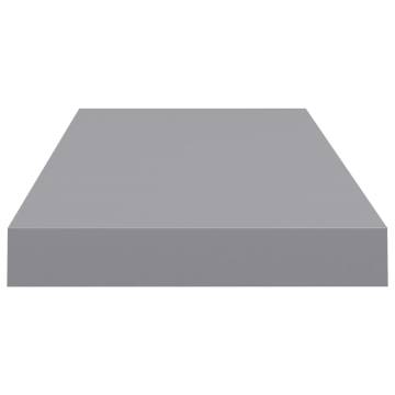 Stylish Floating Wall Shelf - Grey 60x23.5x3.8 cm MDF