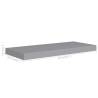 Stylish Floating Wall Shelf - Grey 60x23.5x3.8 cm MDF