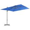 Cantilever Umbrella with Steel Pole - Azure Blue 250x250 cm