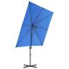 Cantilever Umbrella with Steel Pole - Azure Blue 250x250 cm