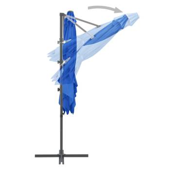 Cantilever Umbrella with Steel Pole - Azure Blue 250x250 cm