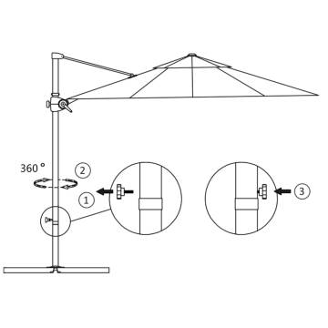 Cantilever Umbrella with Steel Pole - Azure Blue 250x250 cm