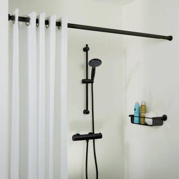 Sealskin Telescopic Shower Curtain Rod | Black, 125-220 cm