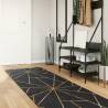 Rug Washable Black and Gold 80x300 cm Anti Slip Colour black and gold Size 80 x 300 cm 