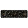 Washable Black and Gold Rug 80x300 cm - Anti Slip & Stylish