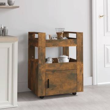 Kitchen Trolley Smoked Oak - 60x45x80 cm | Hipomarket